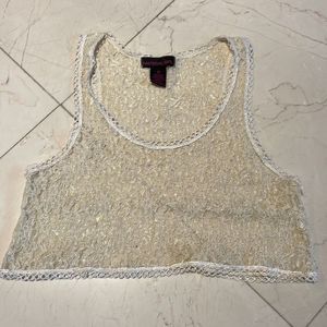 Material Girl Lace Crop Top Size Medium